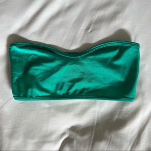 American Apparel Bandeau Bikini top in turquoise color. Size small.